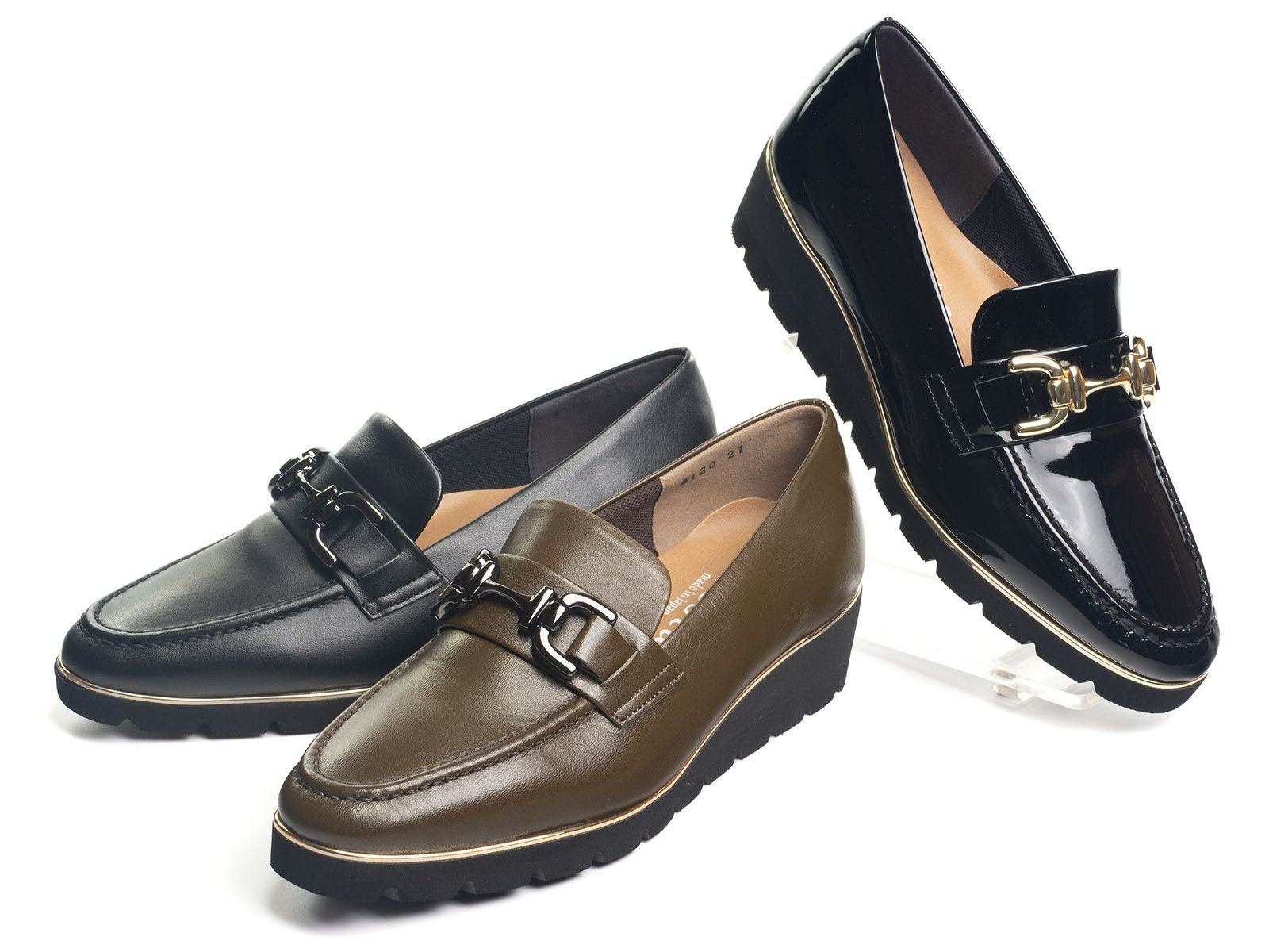 大きいサイズ 晴雨兼用ビット付きローファー