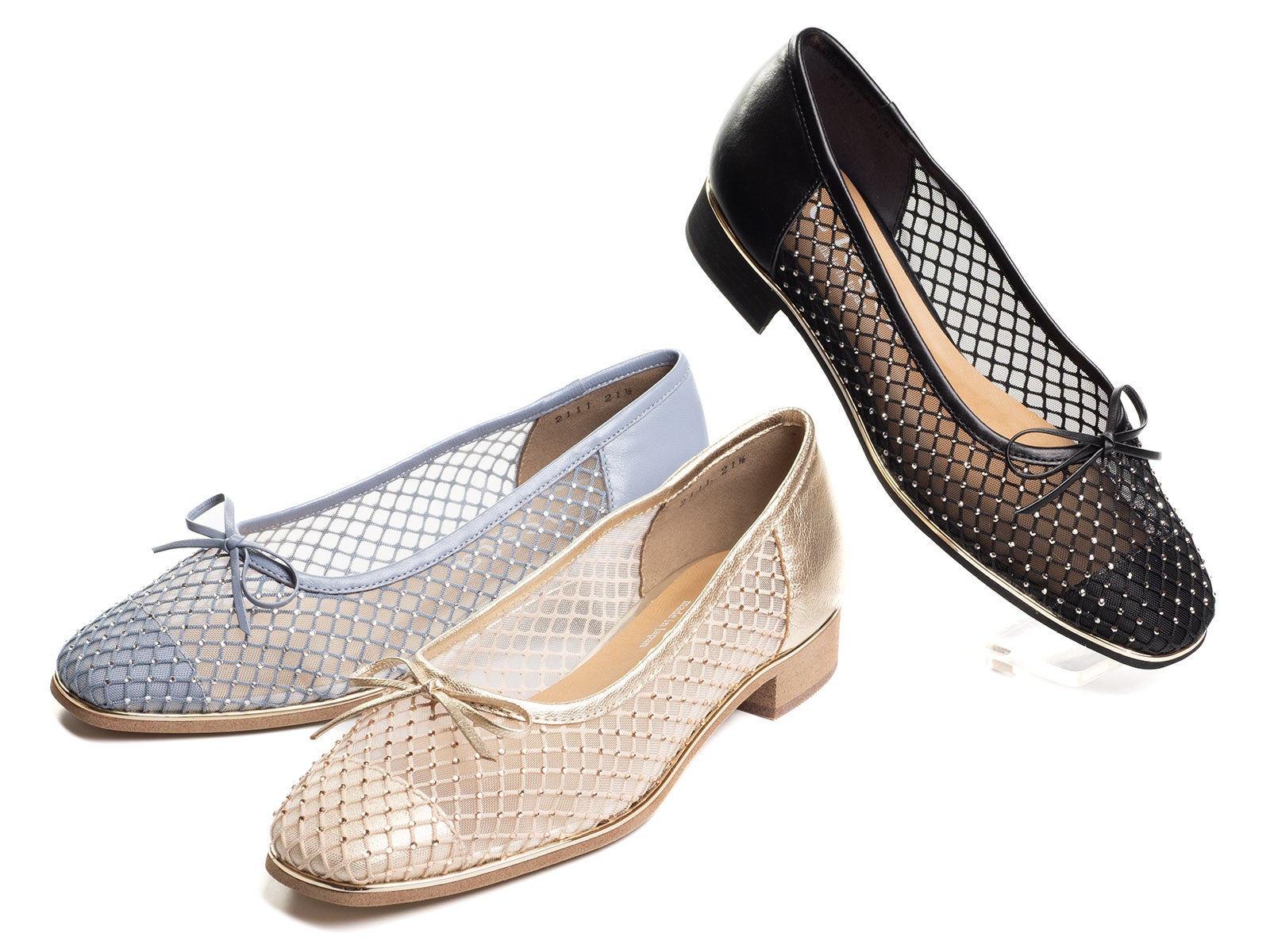 キラキラメッシュパンプス