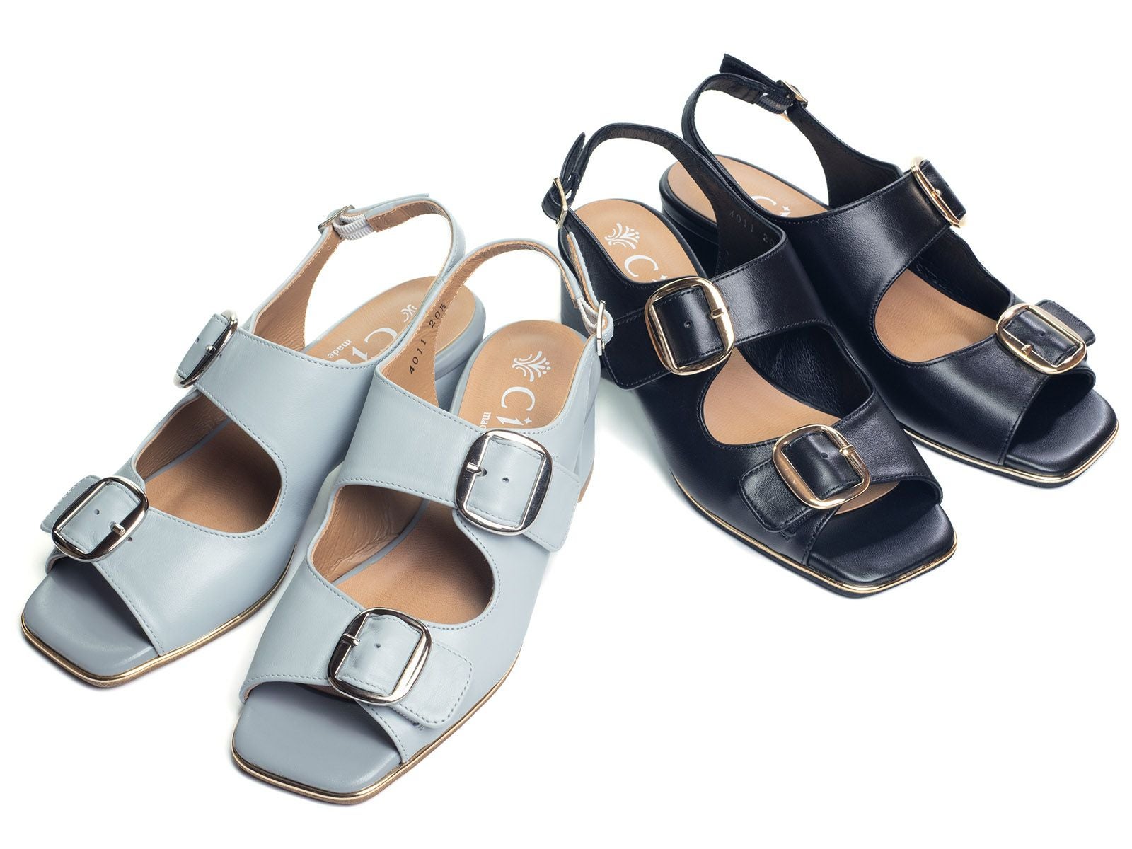 Wベルトバックベルトサンダル